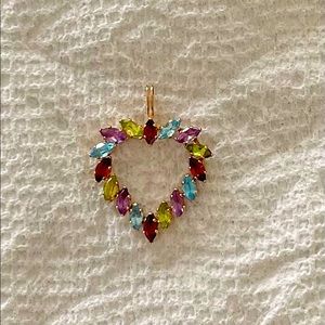 Multi Birthstone Heart Pendant